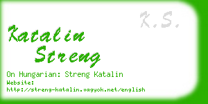 katalin streng business card